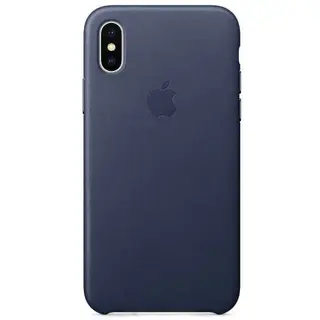 Чехол Apple iPhone X Leather Case Midnight Blue