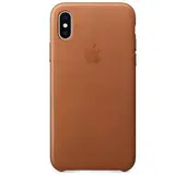 Чехол Apple iPhone X Leather Case Saddle Brown - фото 2