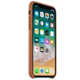Чехол Apple iPhone X Leather Case Saddle Brown - фото 3