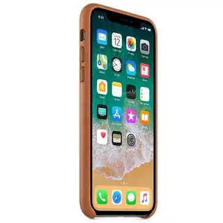 Чехол Apple iPhone X Leather Case Saddle Brown
