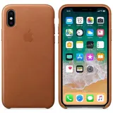 Чехол Apple iPhone X Leather Case Saddle Brown