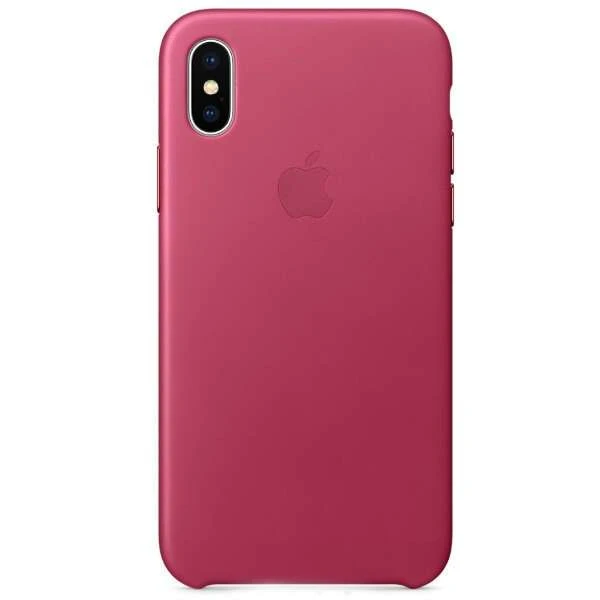 Чехол Apple iPhone X Leather Case Pink Fuchsia - фото 3