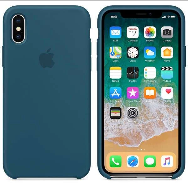 Чехол Apple iPhone X Silicone Case Cosmos Blue