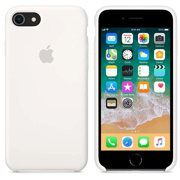 Чехол Apple iPhone 8/7 Silicone Case White - фото 4