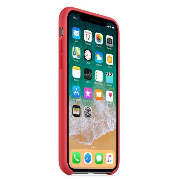 Чехол Apple iPhone X Silicone Case Red Raspberry - фото 2