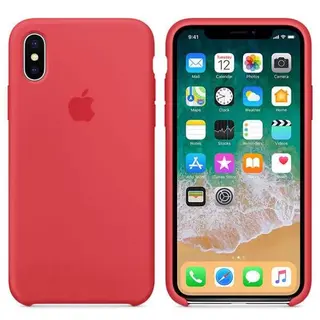 Чехол Apple iPhone X Silicone Case Red Raspberry