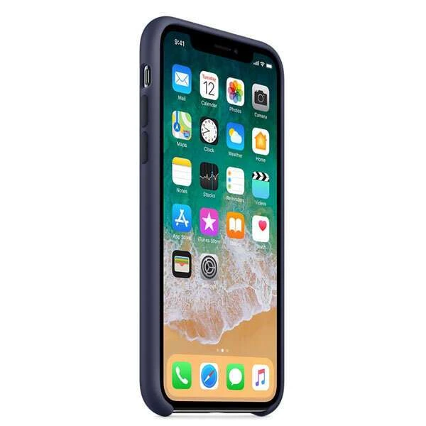 Чехол Apple iPhone X Silicone Case Midnight Blue - фото 2