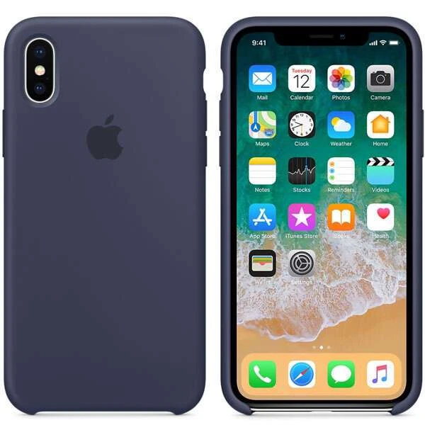 Чехол Apple iPhone X Silicone Case Midnight Blue