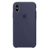 Чехол Apple iPhone X Silicone Case Midnight Blue - фото 3