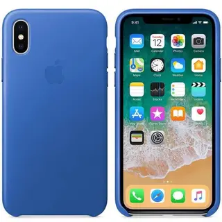 Чехол Apple iPhone X Leather Case Electric Blue