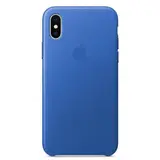 Чехол Apple iPhone X Leather Case Electric Blue - фото 3
