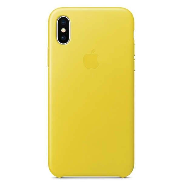 Чехол Apple iPhone X Leather Case Spring Yellow - фото 3