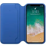 Чехол Apple для iPhone X Leather Folio (MRGE2) Electric Blue
