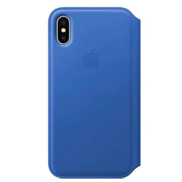 Чехол Apple для iPhone X Leather Folio (MRGE2) Electric Blue - фото 3