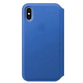 Чехол Apple для iPhone X Leather Folio (MRGE2) Electric Blue