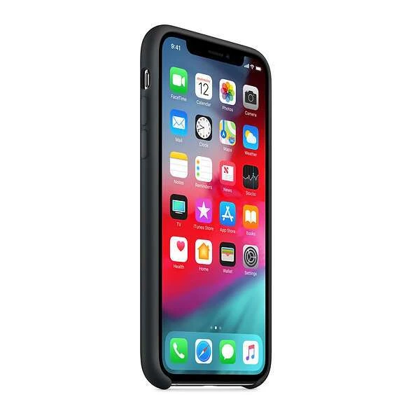 Чехол Apple iPhone XS Silicone Case Black - фото 2