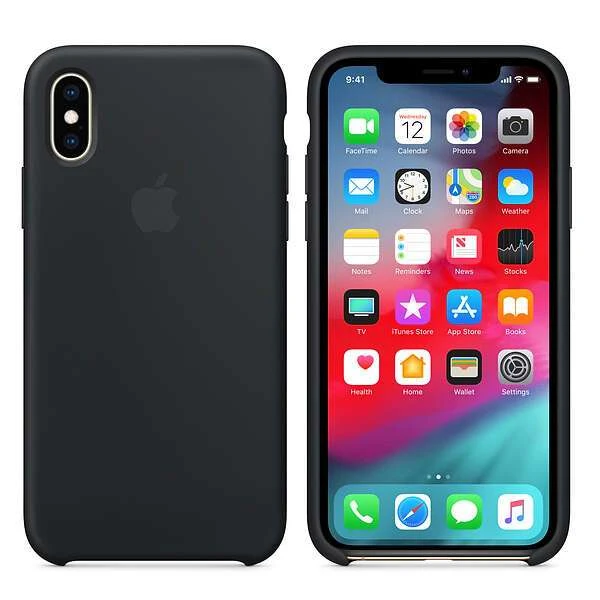 Чехол Apple iPhone XS Silicone Case Black - фото 3