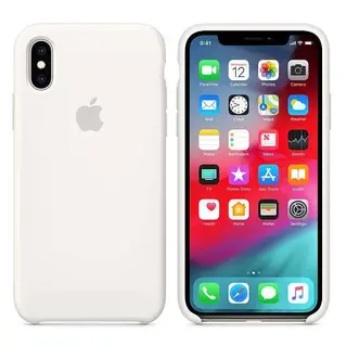 Чехол Apple iPhone XS Silicone Case White