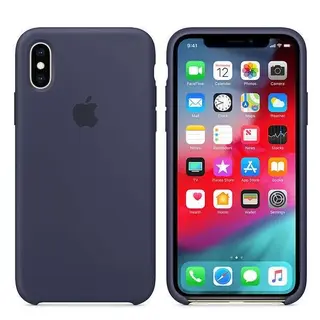 Чехол Apple для iPhone XS Max Silicone Case Midnight Blue