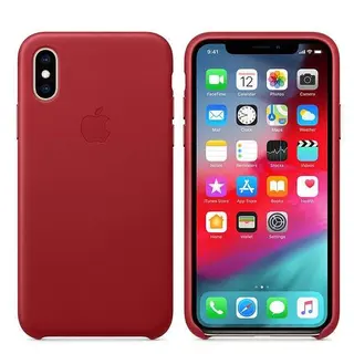 Чехол Apple для iPhone XS Leather Case PRODUCT Red