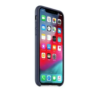Чехол Apple iPhone XS Leather Case Midnight Blue