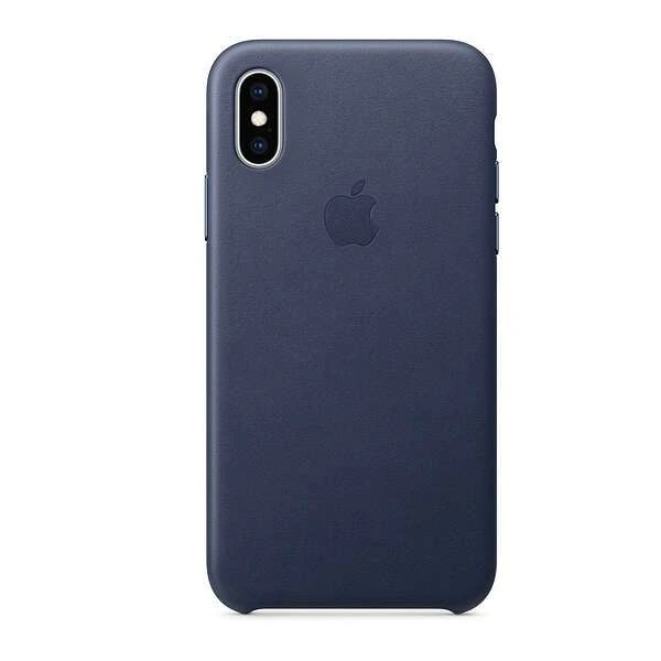 Чехол Apple iPhone XS Leather Case Midnight Blue
