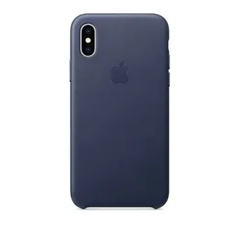 Чехол Apple iPhone XS Leather Case Midnight Blue