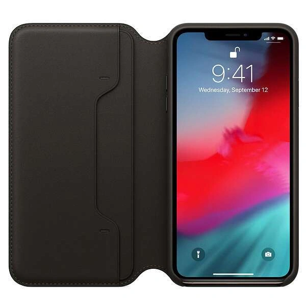 Чехол Apple для iPhone XS Leather Folio (MRWW2ZM/A) Black