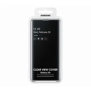 Чехол для Samsung Galaxy S10 Clear View Cover Black EF-ZG973CBEGRU