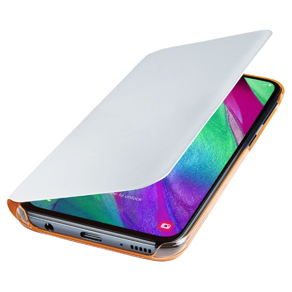Чехол Samsung для Galaxy A40 Wallet Cover (EF-WA405PWEGRU) White - фото 3