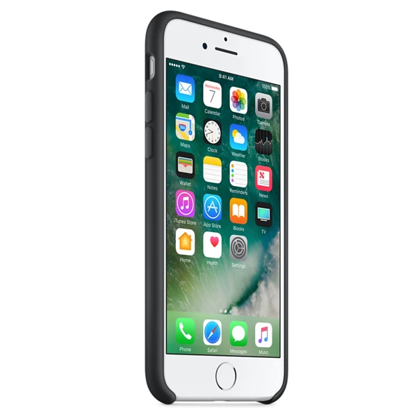 Чехол Apple iPhone 8/7 Silicone Case MQGK2 Black - фото 2
