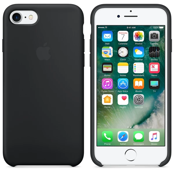 Чехол Apple iPhone 8/7 Silicone Case MQGK2 Black - фото 3