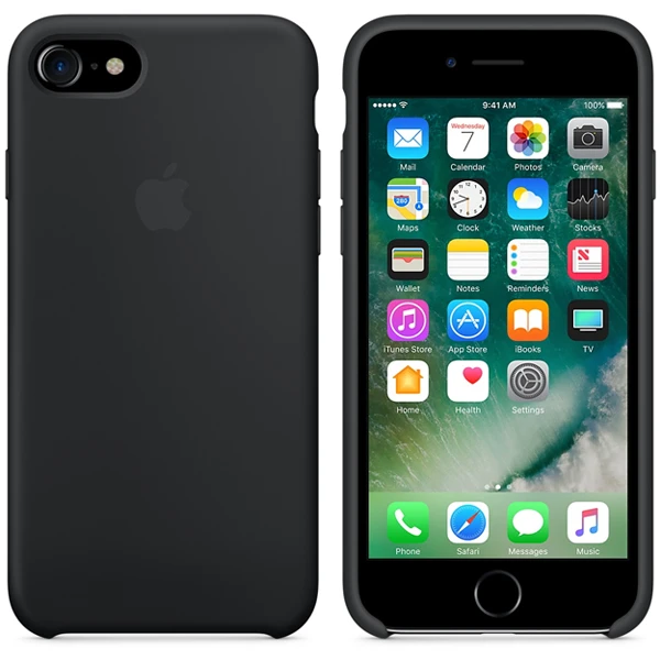 Чехол Apple iPhone 8/7 Silicone Case MQGK2 Black - фото 4