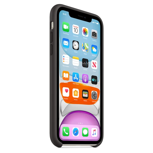 Чехол Apple для iPhone 11 Silicone Case (MWVU2ZM/A) Black - фото 8