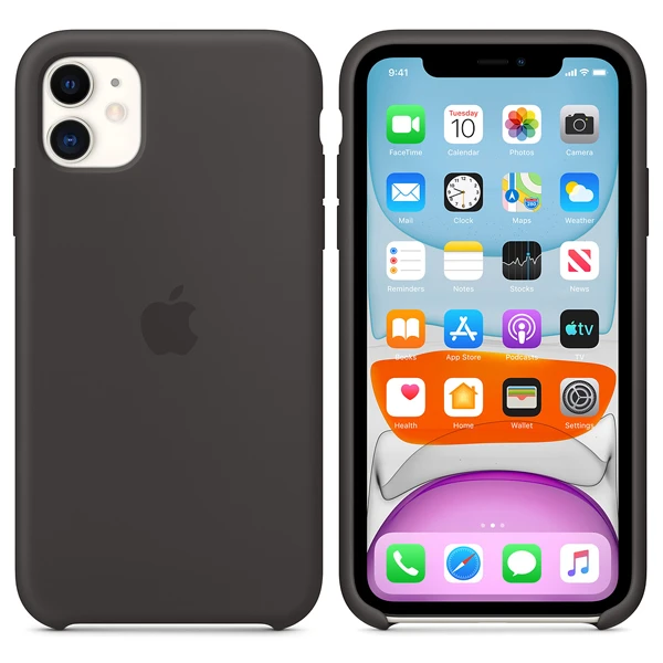 Чехол Apple для iPhone 11 Silicone Case (MWVU2ZM/A) Black - фото 7