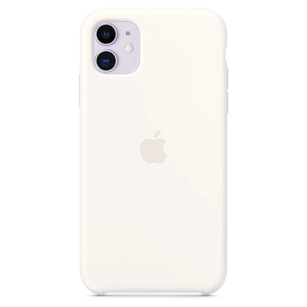 Чехол Apple для iPhone 11 Silicone Case (MWVX2ZM/A) White - фото 3