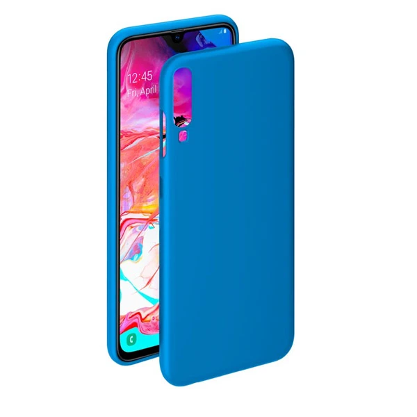 Чехол для Deppa Gel Color для Samsung Galaxy A70 Blue PET White - фото 2