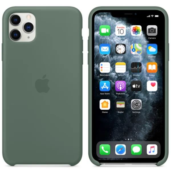 Чехол Apple для iPhone 11 Pro Max Silicone Case (MX012ZM/A) Pine Green - фото 6