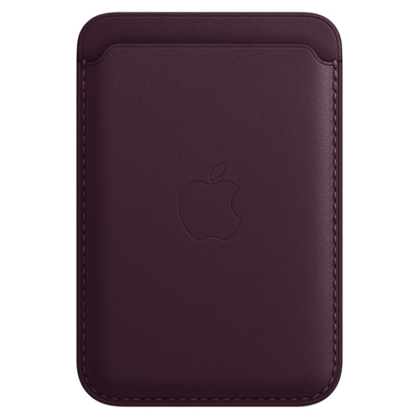 Чехол-бумажник Apple для iPhone Leather Wallet with MagSafe (MM0T3ZM/A) Dark Cherry