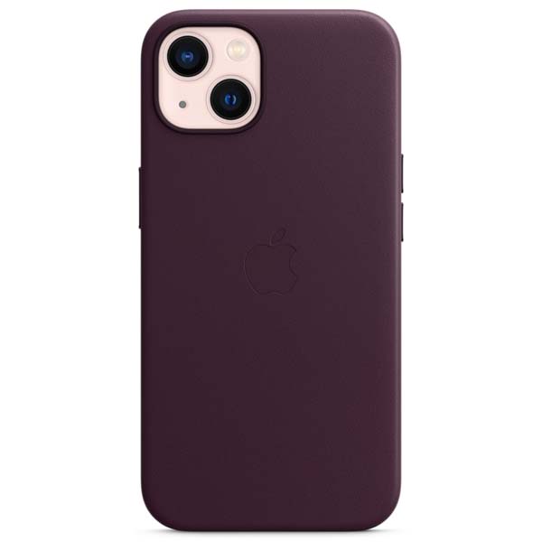 Чехол Apple для iPhone 13 Leather Case with MagSafe (MM143ZM/A) Dark Cherry