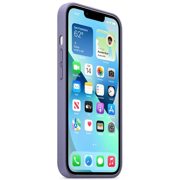 Чехол Apple для iPhone 13 Leather Case with MagSafe (MM163ZM/A) Wisteria - фото 7