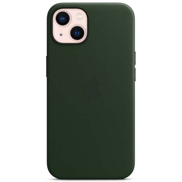 Чехол Apple для iPhone 13 Leather Case with MagSafe (MM173ZM/A) Sequoia Green