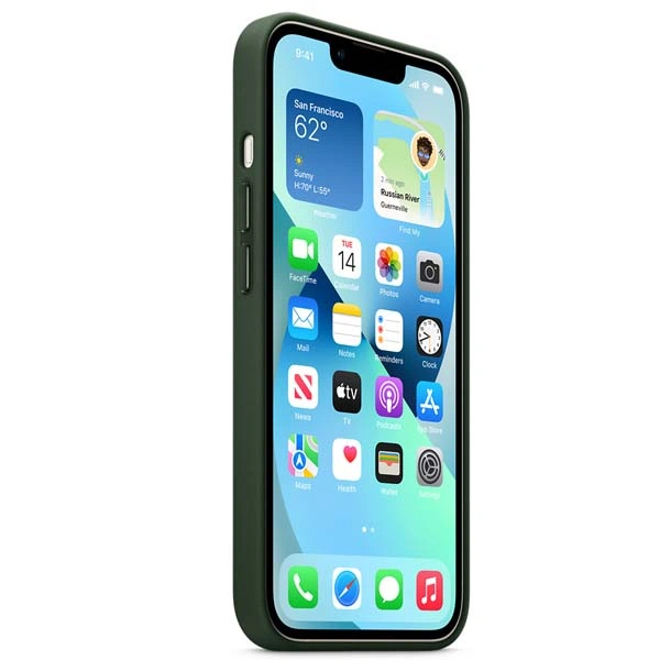 Чехол Apple для iPhone 13 Leather Case with MagSafe (MM173ZM/A) Sequoia Green - фото 7