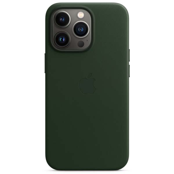 Чехол Apple для iPhone 13 Pro Leather Case with MagSafe (MM1G3ZM/A) Sequoia Green