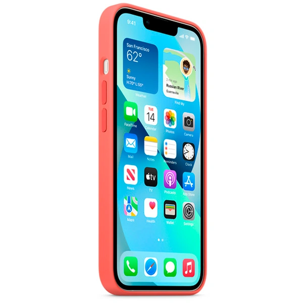 Чехол Apple для iPhone 13 Silicone Case with MagSafe (MM253ZM/A) Pink Pomelo - фото 7