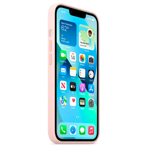 Чехол Apple для iPhone 13 Silicone Case with MagSafe (MM283ZM/A) Chalk Pink - фото 7