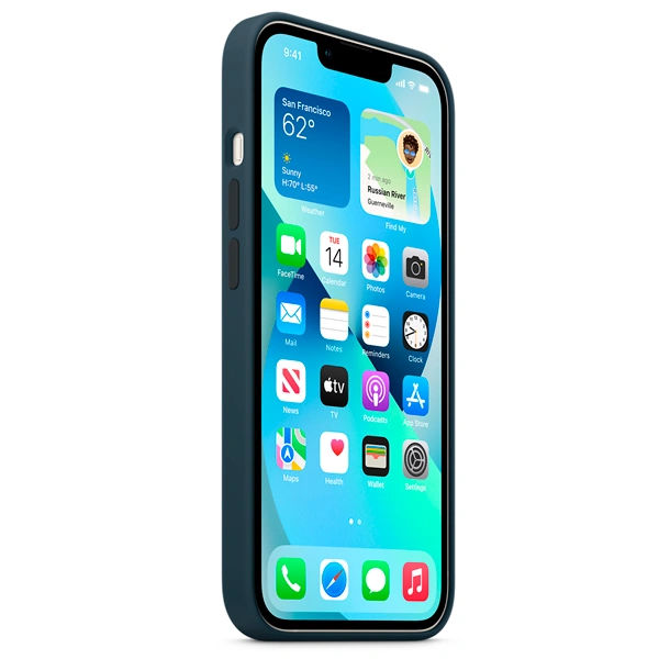 Чехол Apple для iPhone 13 Silicone Case with MagSafe (MM293ZM/A) Abyss Blue - фото 7