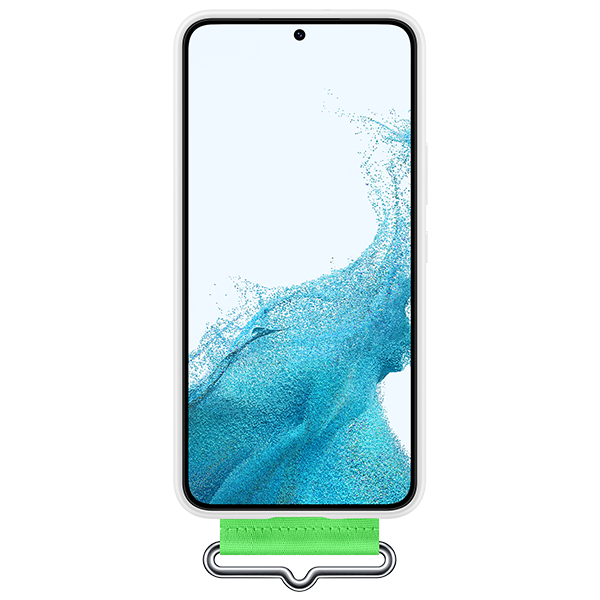 Чехол Samsung для Galaxy S22 Silicone with Strap Cover (EF-GS901TWEGRU) White