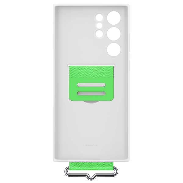 Чехол Samsung для Galaxy S22 Ultra Silicone with Strap Cover (EF-GS908TWEGRU) White - фото 4