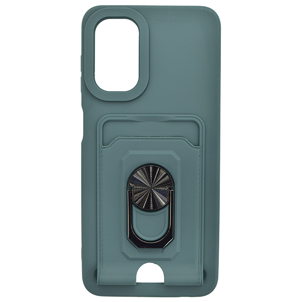 Чехол Acron для Samsung A13 С Визитницей и кольцом Green